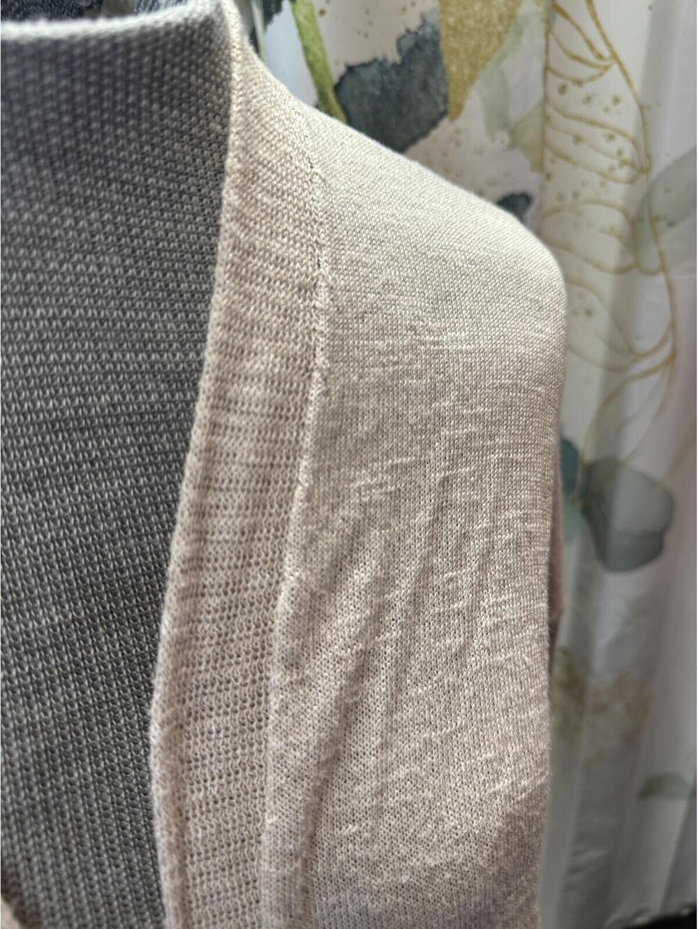 Nine West Small Light Beige Open Front Cardigan Sweater - Picture 2 of 6